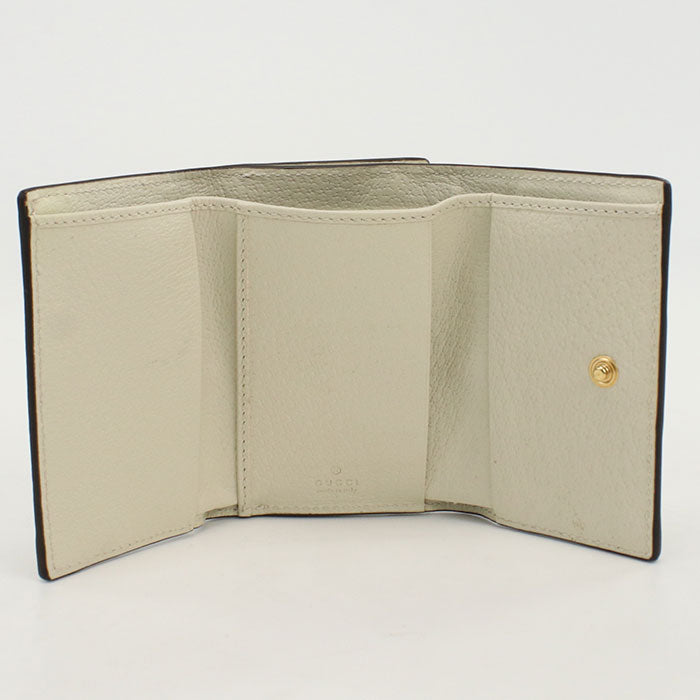 GUCCI 644334 Tri-fold wallet Ofidia GG Supreme/leather Beige Women