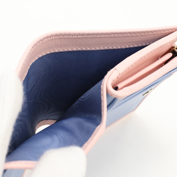 GUCCI 790063 Wallet Double G Folded wallet leather pink Women