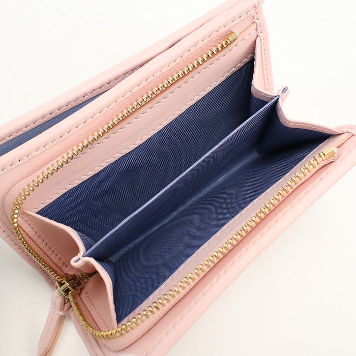 GUCCI 790063 Wallet Double G Folded wallet leather pink Women