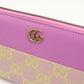 GUCCI 783117 Zip around wallet GG Supreme PurseZip Around GG canvas pink Women