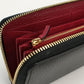 GUCCI 456117 Zip around wallet Double G PurseZip Around leather Black Women