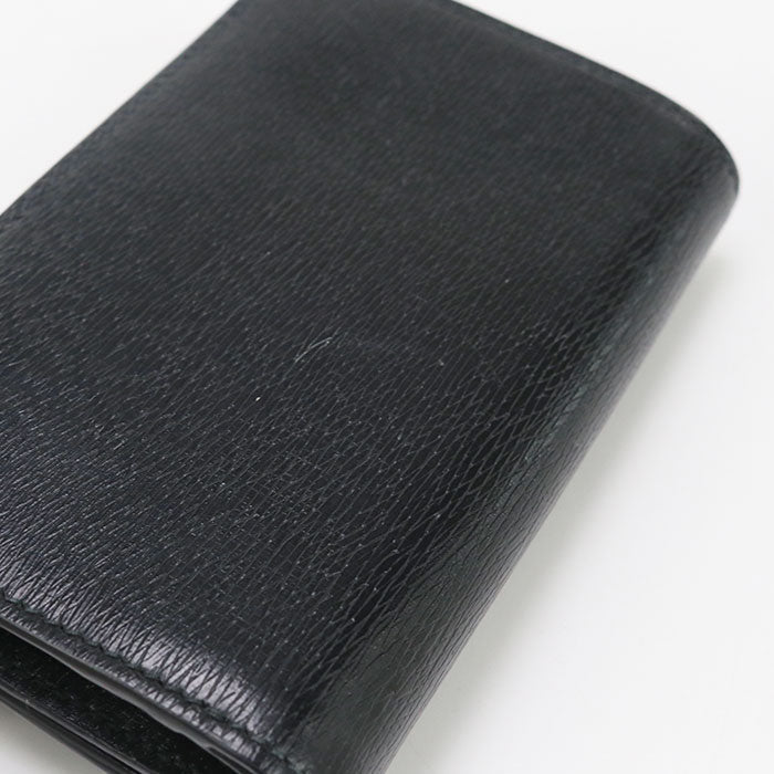 GUCCI 772640 0OP0N 1000 Card Case wallet Gucci Script Folded leather black Women