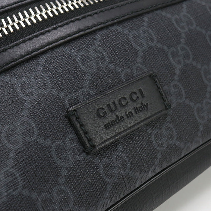 GUCCI 474293 body bag GG Supreme Belt bag/Sling Bag GG Supreme Canvas black mens