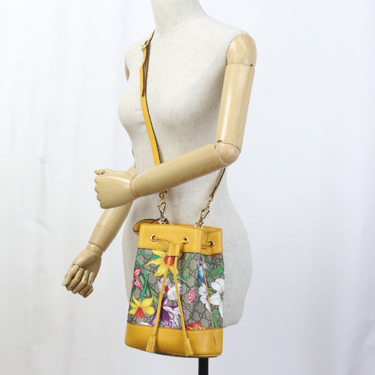 GUCCI GU88830 Small bucket bag GG Floral Shoulder Bag GG Supreme beige Women