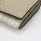 GUCCI 739525 AACFE 9543 Card Case GG Marmont Double G Bicolor Card Case/Business card holder GG Supreme Canvas, leather beige unisex
