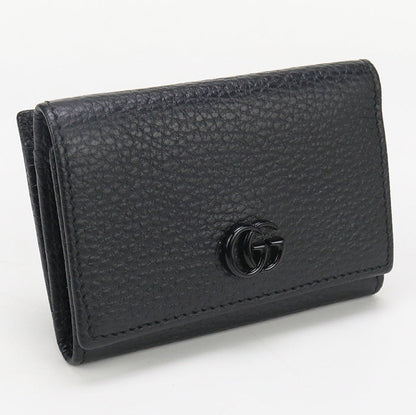 GUCCI 644407 Tri-fold wallet GG Marmont Double G Medium wallet leather black unisex