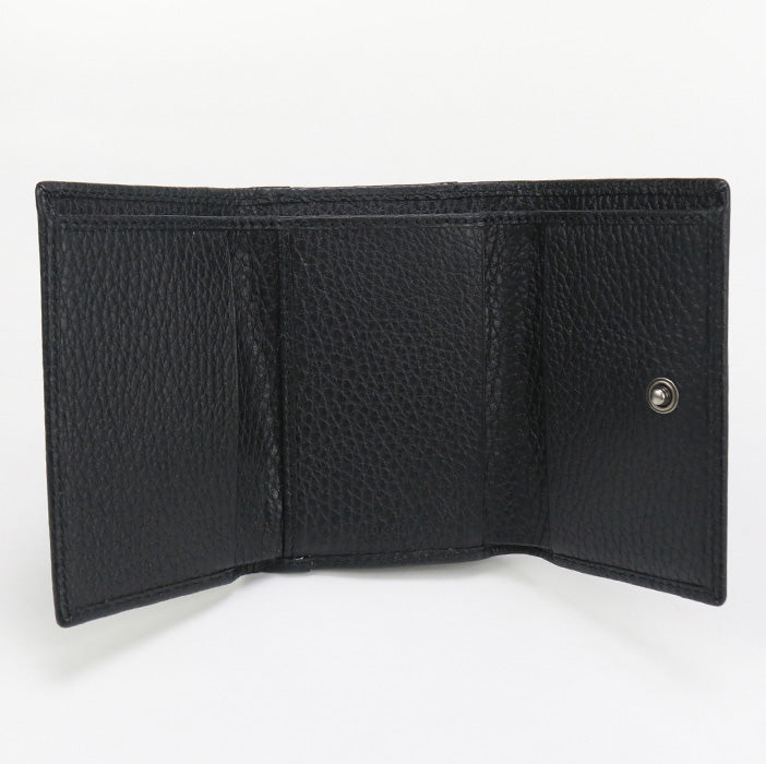 GUCCI 644407 Tri-fold wallet GG Marmont Double G Medium wallet leather black unisex