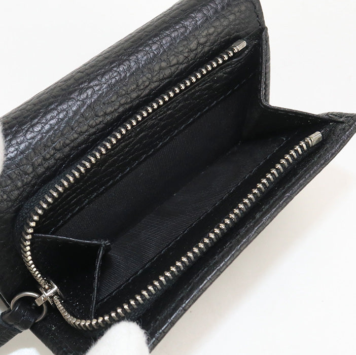 GUCCI 644407 Tri-fold wallet GG Marmont Double G Medium wallet leather black unisex