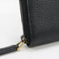 GUCCI 428736 Long Wallet GG Marmont Zip around wallet leather black unisex
