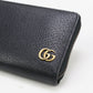 GUCCI 428736 Long Wallet GG Marmont Zip around wallet leather black unisex