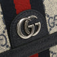 GUCCI 523153 GG Continental Ofidia Long wallet GG Supreme Navy Women