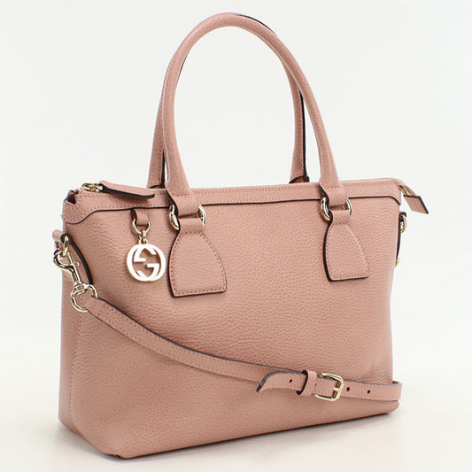 GUCCI 449650 Handbag Interlocking G 2WAY handbag leather pink Women