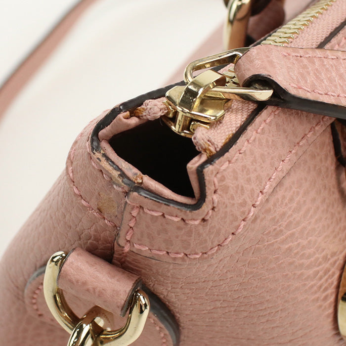 GUCCI 449650 Handbag Interlocking G 2WAY handbag leather pink Women