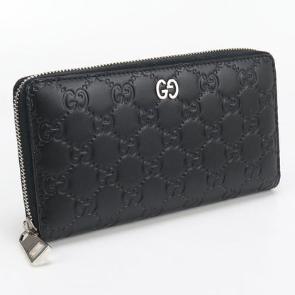 GUCCI 473928 Zip around wallet Dorian PurseZip Around leather Black mens