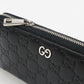 GUCCI 473928 Zip around wallet Dorian PurseZip Around leather Black mens