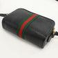 GUCCI 517350 Shoulder Bag Offidia Sherry Line Pochette leather black Women