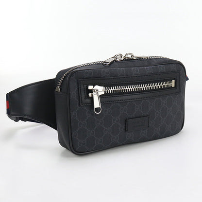 GUCCI GU89970 Belt bag GG Supreme body bag GG Supreme Canvas black mens
