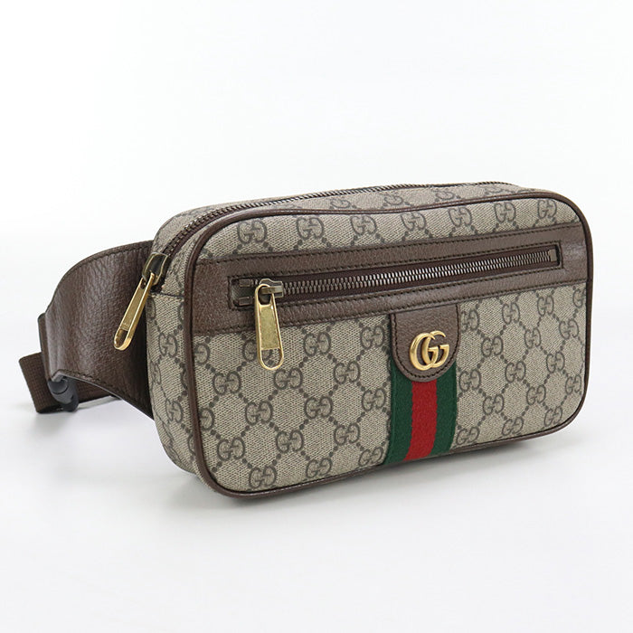 GUCCI 574796 Ofidia body bag GG Supreme Canvas black mens