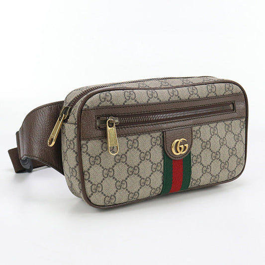 GUCCI 574796 Ofidia body bag GG Supreme Canvas black mens