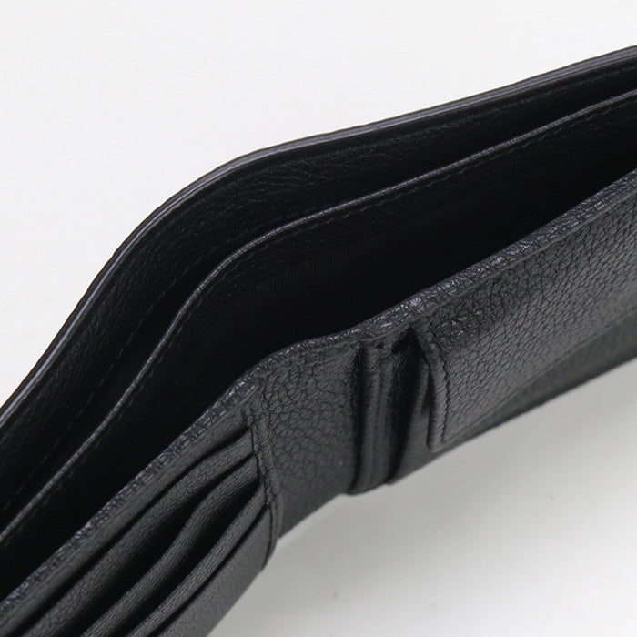 GUCCI GU90348 Bifold Wallet Vintage logo print Folded wallet leather black mens