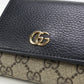 GUCCI GU90429 Bicolor Medium GG Folded wallet GG Supreme Canvas black Women