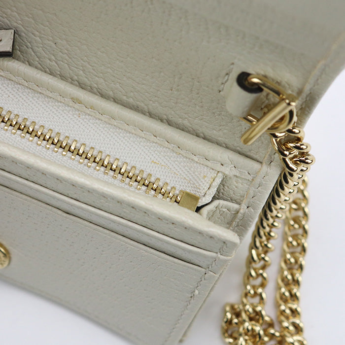 GUCCI GU90460 Chain wallet Intermarmont Chain wallet leather white Women