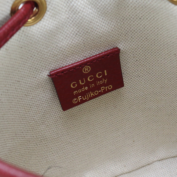 GUCCI 647801 Doraemon Micro GG Diagonal Shoulder Bag PVC/leather brown Women