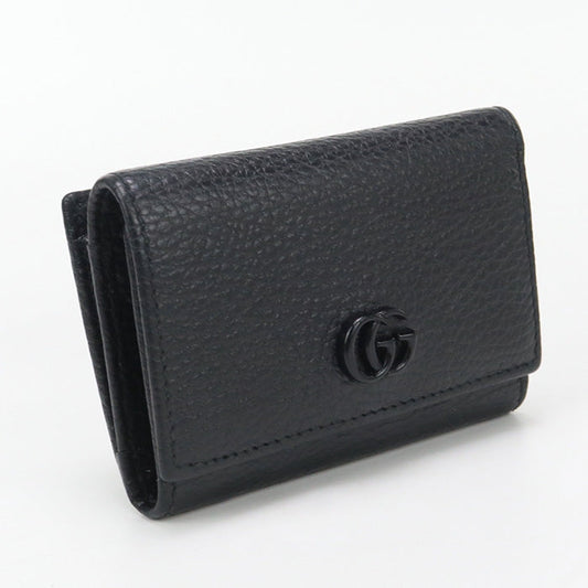 GUCCI GU90972 Tri-fold wallet GG Marmont Three fold wallet leather black Women