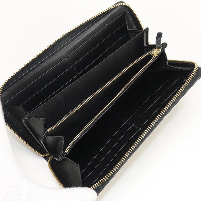 GUCCI 723784 Zip around wallet GG matelasse PurseZip Around leather black Women