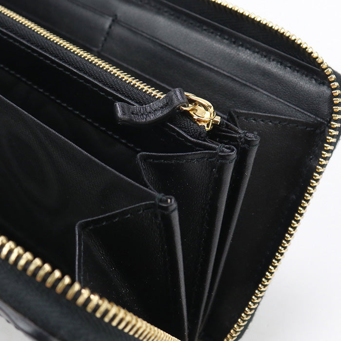 GUCCI 723784 Zip around wallet GG matelasse PurseZip Around leather black Women
