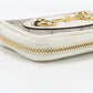 GUCCI 644459 L-shaped zipper wallet Gucci Horsebit 1955 PVC/leather white Women