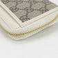 GUCCI 644459 L-shaped zipper wallet Gucci Horsebit 1955 PVC/leather white Women