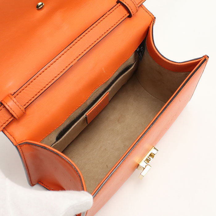 GUCCI 470270 2WAY Silvi Handbag leather orange Women