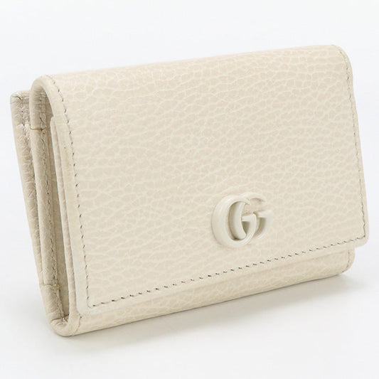 GUCCI 644407 tri-fold wallet GG Marmont Compact wallet leather ivory Women