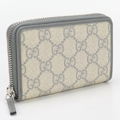 GUCCI 255452 coin purse GG Supreme Zip coin case PVC gray Women(unisex)