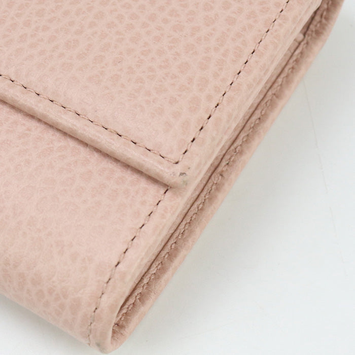 GUCCI 456116 Long wallet GG Marmont Petit Marmont Continental wallet leather pink Women