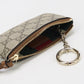 GUCCI GU93376 Key pouch GG Emblem Coin Pocket with key ring PVC beige Women