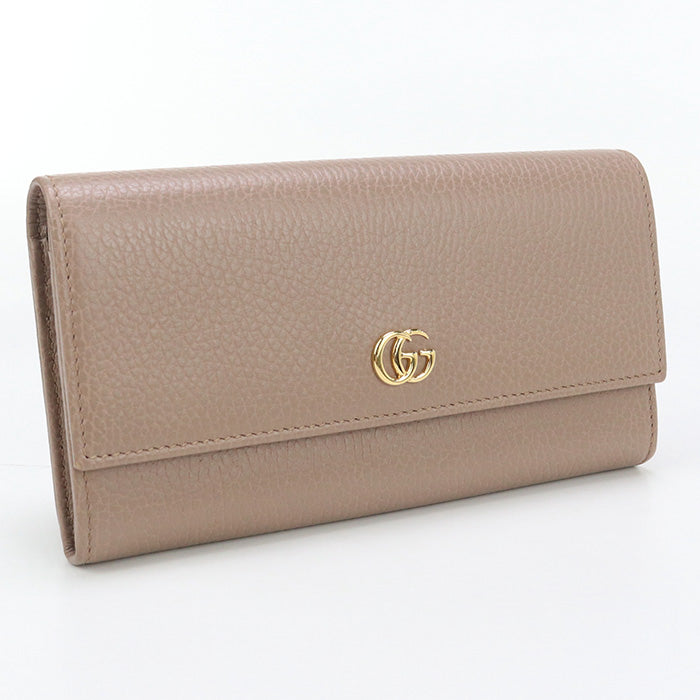 GUCCI 456116 Long wallet Double G Continental wallet leather pink Women