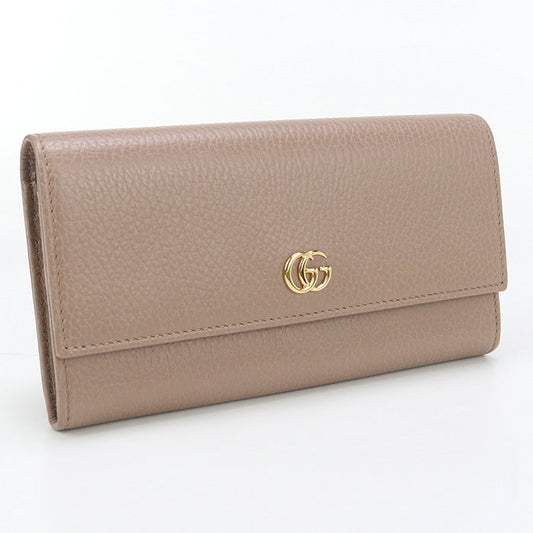 GUCCI 456116 Long wallet Double G Continental wallet leather pink Women