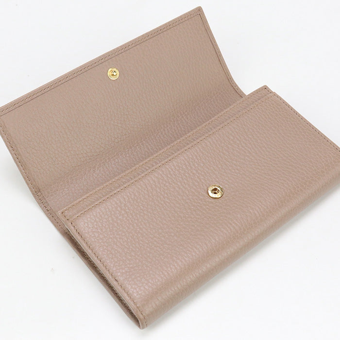 GUCCI 456116 Long wallet Double G Continental wallet leather pink Women