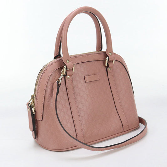 GUCCI 449654 2WAY Micro Guccisima Handbag leather pink Women