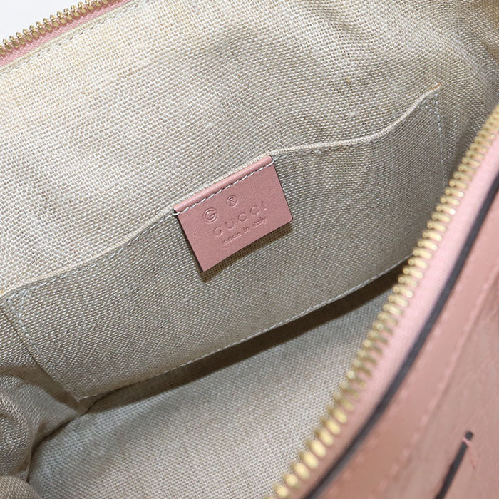 GUCCI 449654 2WAY Micro Guccisima Handbag leather pink Women