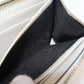 GUCCI 657571 L-shaped zipper wallet GG emboss Zip Around leather white Women