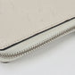 GUCCI 657571 L-shaped zipper wallet GG emboss Zip Around leather white Women