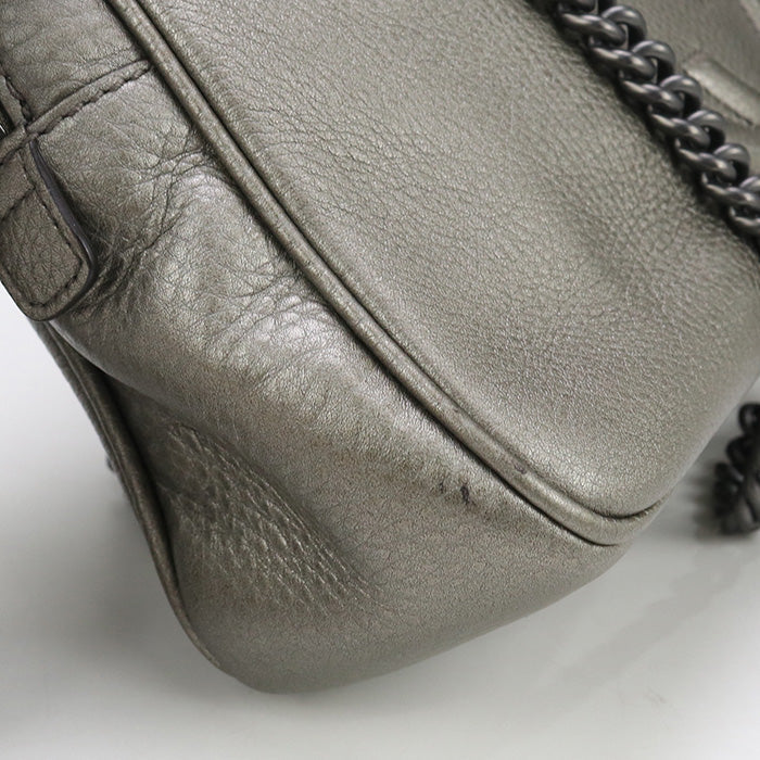 GUCCI 308983 Chain Soho Shoulder Bag leather silver Women