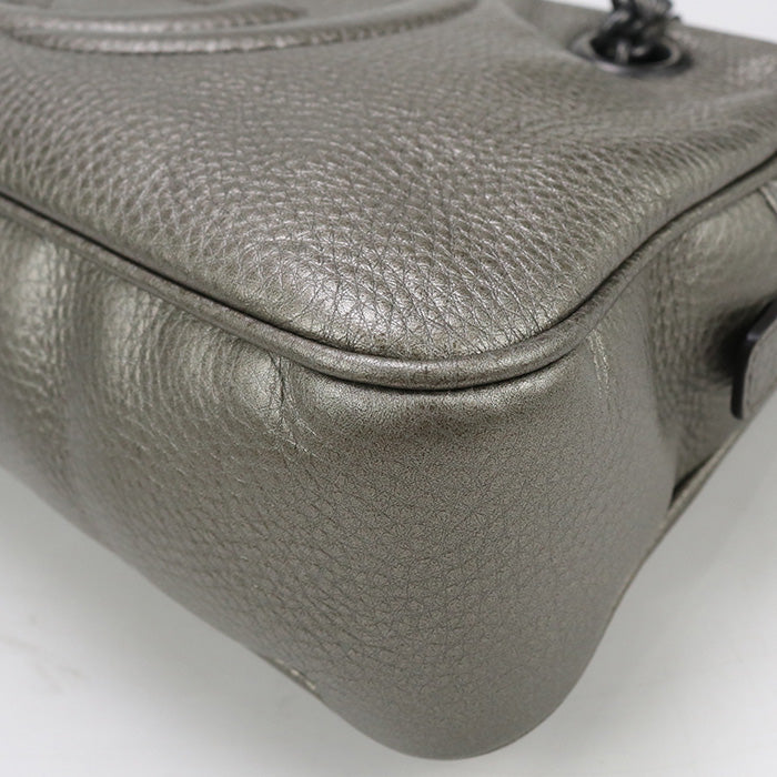 GUCCI 308983 Chain Soho Shoulder Bag leather silver Women