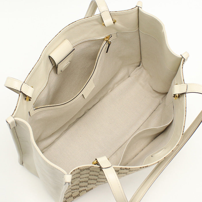 GUCCI 623694 Tote Bag Gucci Horsebit 1955 Shoulder bag GG canvas,leather beige Women