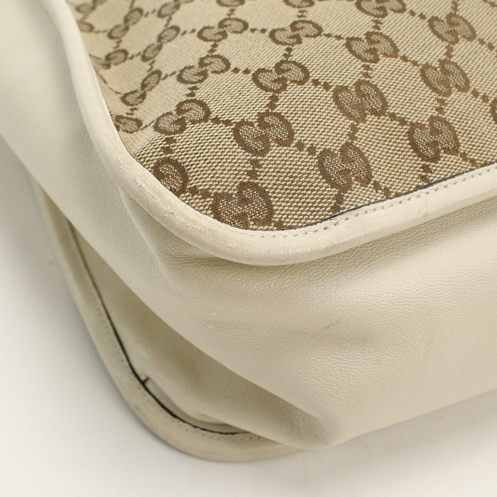 GUCCI 623694 Tote Bag Gucci Horsebit 1955 Shoulder bag GG canvas,leather beige Women