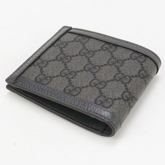 GUCCI 597609 Bifold wallet GG coin wallet Ofidia Flap wallet GG Supreme Canvas,leather gray mens