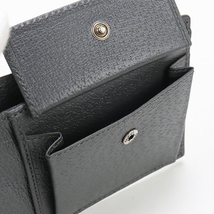 GUCCI 597609 Bifold wallet GG coin wallet Ofidia Flap wallet GG Supreme Canvas,leather gray mens